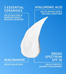 CeraVe AM Facial Moisturizing Lotion SPF 30 – Oil Free Hydrating Daily Face Moisturizer Sunscreen 89mL