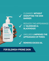 CeraVe Blemish Control Cleanser – Salicylic Acid Acne Treatment and Pore Unclogging Face Wash 236mL