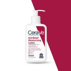 CeraVe Itch Relief Moisturizing Lotion – Pramoxine Hydrochloride Anti Itch Sensitive Skin Body Cream 237mL