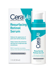 CeraVe Resurfacing Retinol Serum – Acne Marks Fading Pore Smoothing Encapsulated Niacinamide Facial Treatment 30mL