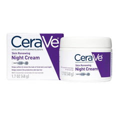 CeraVe Skin Renewing Night Cream – Anti Aging Peptide Complex Overnight Hydrating Facial Moisturizer 48g