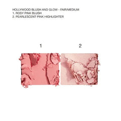 Charlotte Tilbury Hollywood Blush & Glow Palette - Radiant Powder Highlighter and Blusher Duo Fair Medium