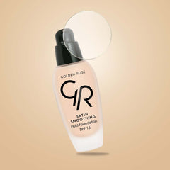 Golden Rose Satin Smoothing Foundation SPF 15 - Flawless Semi Matte Liquid Base 34mL