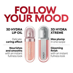KIKO Milano 3D Hydra Extreme Lipgloss - Softening High Shine Plumping Effect Lip Gloss 6.5mL | 02 Irish Coffee