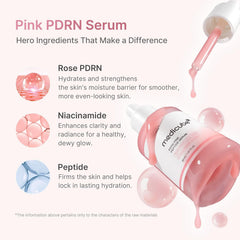 Medicube PDRN Pink Peptide Serum – Firming Elasticity Boosting Rose PDRN Anti Aging Facial Treatment 30mL