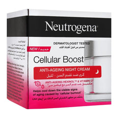 Neutrogena Cellular Boost Anti-Ageing Night Cream – Wrinkle Reducing Hexinol Vitamin C Overnight Facial Moisturizer 50mL