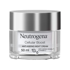 Neutrogena Cellular Boost Anti-Ageing Night Cream – Wrinkle Reducing Hexinol Vitamin C Overnight Facial Moisturizer 50mL