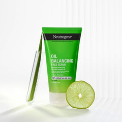 Neutrogena Oil Balancing Daily Exfoliator – Oil Free Lime Aloe Vera Mattifying Pore Face Scrub 150mL