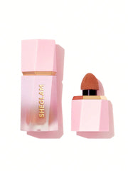 SHEGLAM Color Bloom Liquid Blush – Sponge-Tip Applicator Matte Dewy Finish Cream Cheek Makeup 5.2mL