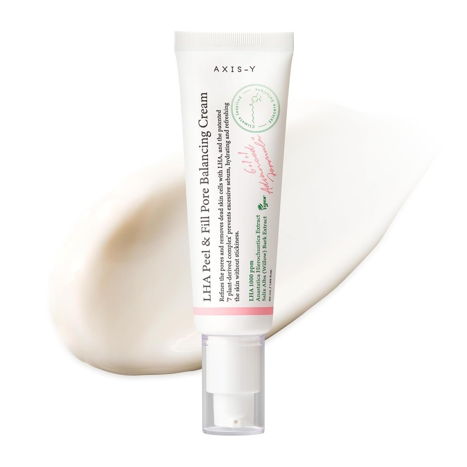 AXIS-Y LHA Peel & Fill Pore Balancing Cream – Exfoliating Sebum Control Hydrating Smooth Skin Face Moisturizer 50mL