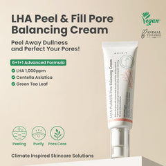 AXIS-Y LHA Peel & Fill Pore Balancing Cream – Exfoliating Sebum Control Hydrating Smooth Skin Face Moisturizer 50mL