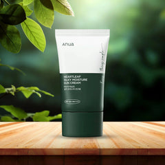 Anua Heartleaf Silky Moisture Sun Cream – Hydrating SPF 50 Plus Broad Spectrum Sunscreen Cream 50mL