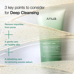 Anua Heartleaf Quercetinol Pore Deep Cleansing Foam – Acne Control and Exfoliating Facial Cleanser 150mL