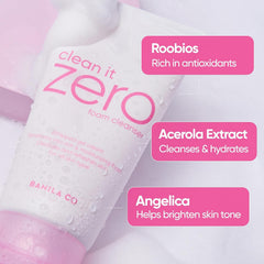 Banila Co Clean It Zero Foam Cleanser – Deep Hydrating Gentle Makeup Residue Pore Face Wash 150mL