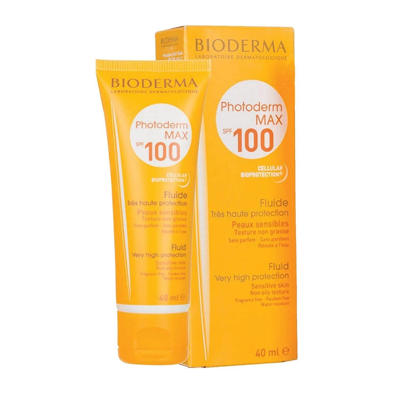 Bioderma Photoderm MAX Fluid SPF 100 – High Protection Non Oily Sensitive Skin Facial Sunscreen 40mL