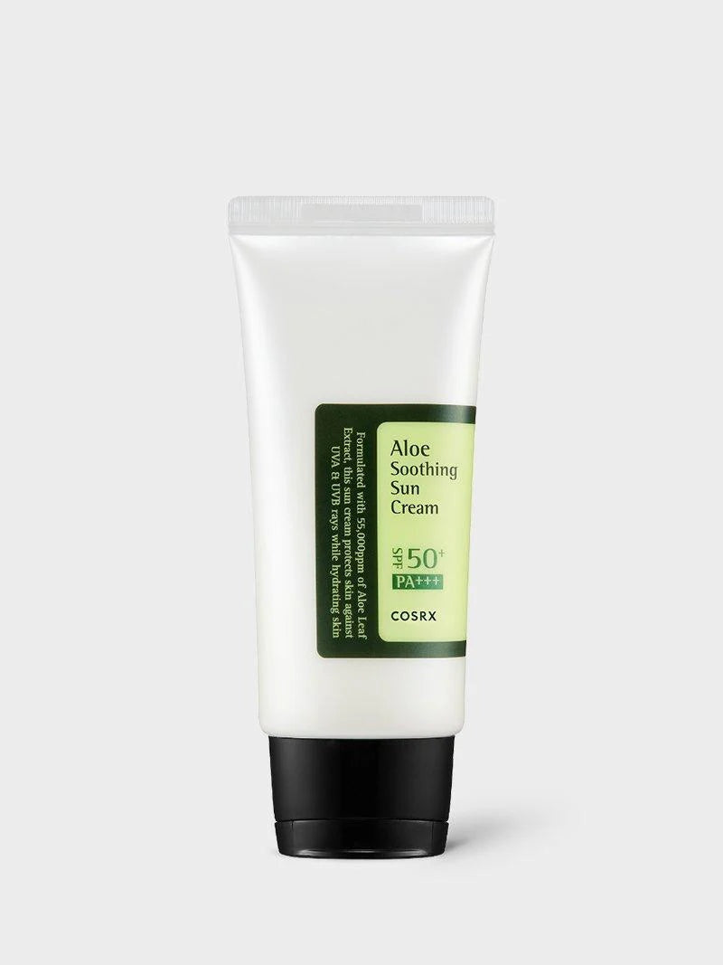 COSRX Aloe Soothing Sun Cream – Hydrating SPF 50 Plus Broad Spectrum Sunscreen Cream 50mL