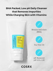 COSRX Low pH Good Morning Gel Cleanser – Gentle Hydrating and Blemish Control Facial Cleanser 150mL
