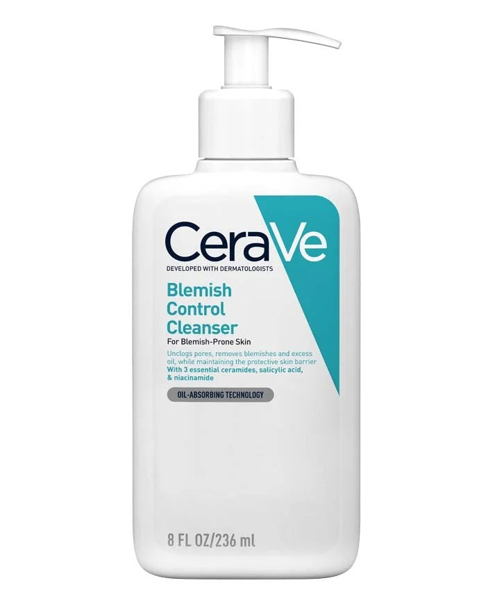CeraVe Blemish Control Cleanser – Salicylic Acid Acne Treatment and Pore Unclogging Face Wash 236mL