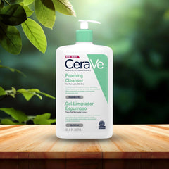 CeraVe Foaming Cleanser For Normal to Oily Skin – Excess Sebum Control and Fragrance Free Facial Wash 1L