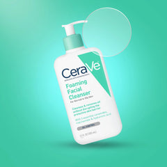 CeraVe Foaming Cleanser For Normal to Oily Skin – Excess Sebum Control and Fragrance Free Facial Wash 335mL