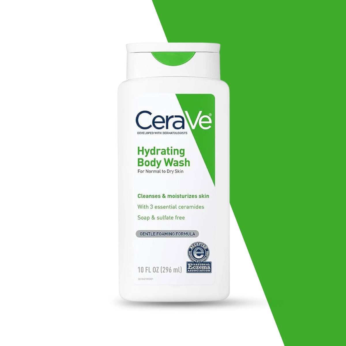 CeraVe Hydrating Body Wash For Normal to Dry Skin – Soap and Sulfate Free Sensitive Skin Shower Gel 296mL