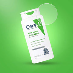 CeraVe Hydrating Body Wash For Normal to Dry Skin – Soap and Sulfate Free Sensitive Skin Shower Gel 296mL