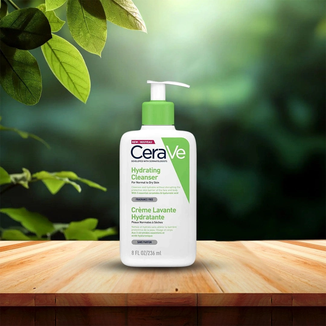 CeraVe Hydrating Cleanser For Normal to Dry Skin – Fragrance Free Barrier Protecting Facial Cleanser 236mL
