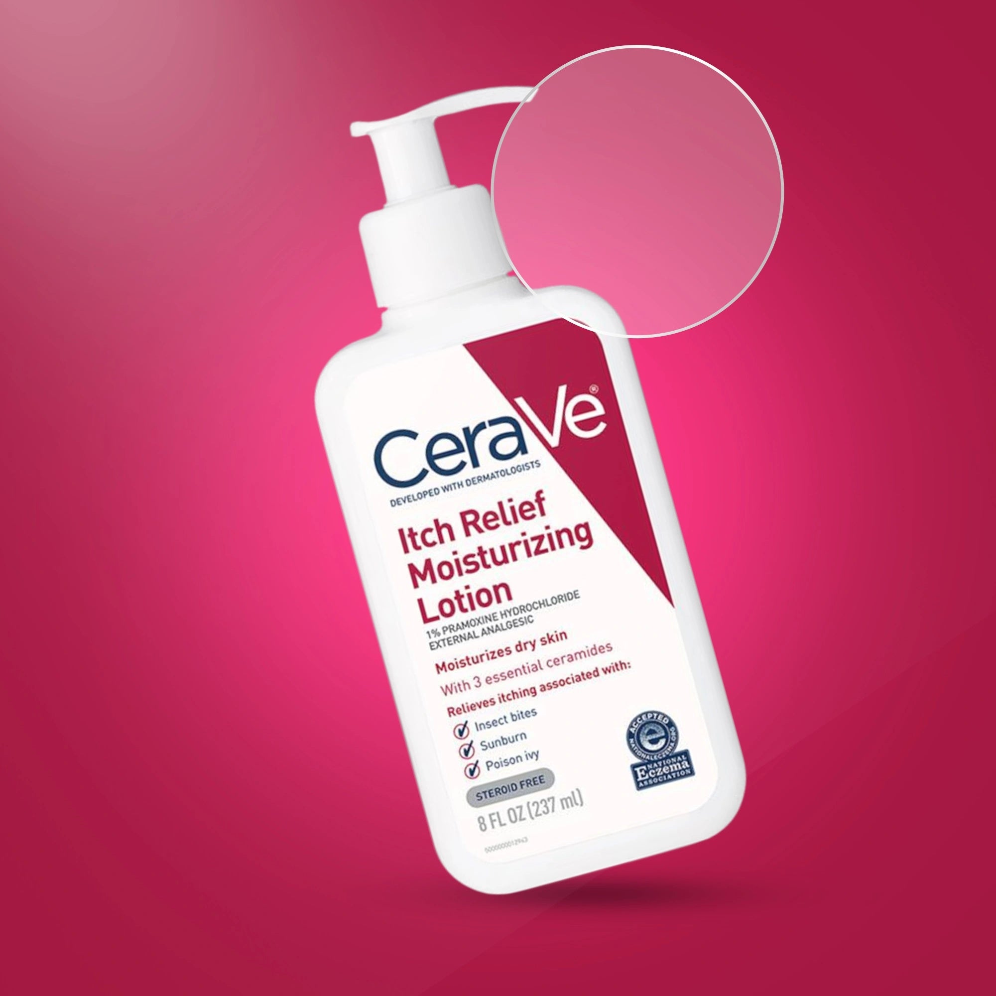 CeraVe Itch Relief Moisturizing Lotion – Pramoxine Hydrochloride Anti Itch Sensitive Skin Body Cream 237mL
