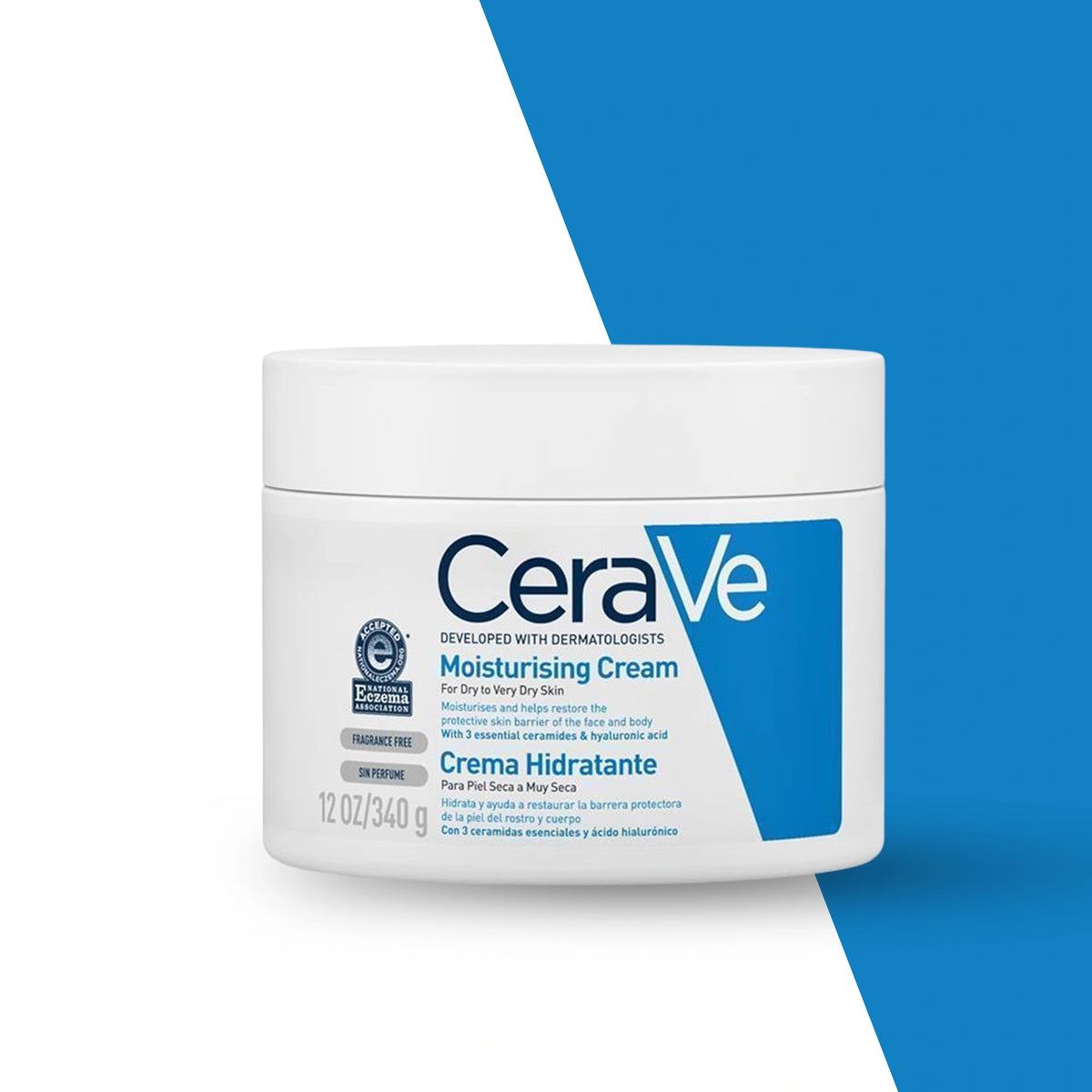 CeraVe Moisturising Cream For Dry to Very Dry Skin – Fragrance Free Barrier Repair Face and Body Cream 340g