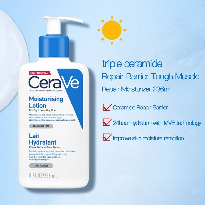 CeraVe Moisturizing Lotion Lait Hydratant – Hydrating Ceramide Body Care for Dry to Very Dry Skin 236mL