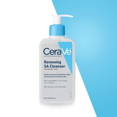 CeraVe Renewing SA Cleanser For Normal Skin – Salicylic Acid Exfoliating and Smoothing Facial Cleanser 237mL