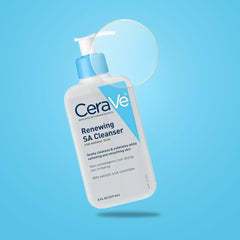CeraVe Renewing SA Cleanser For Normal Skin – Salicylic Acid Exfoliating and Smoothing Facial Cleanser 237mL