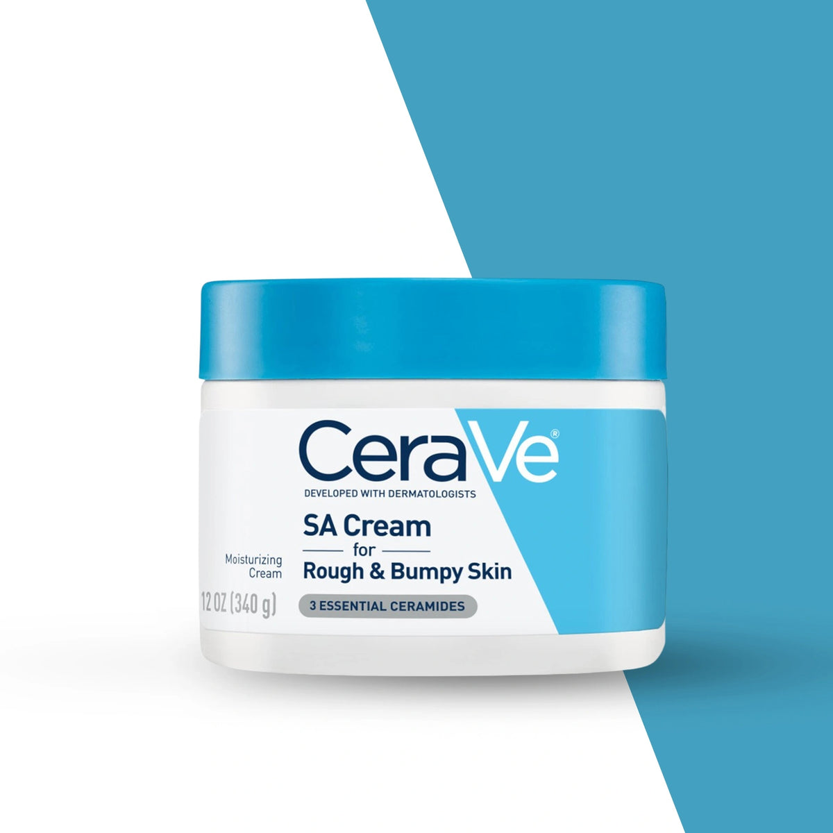 CeraVe SA Cream For Rough and Bumpy Skin – Salicylic Acid Exfoliating Keratosis Pilaris Body Moisturizer 340g