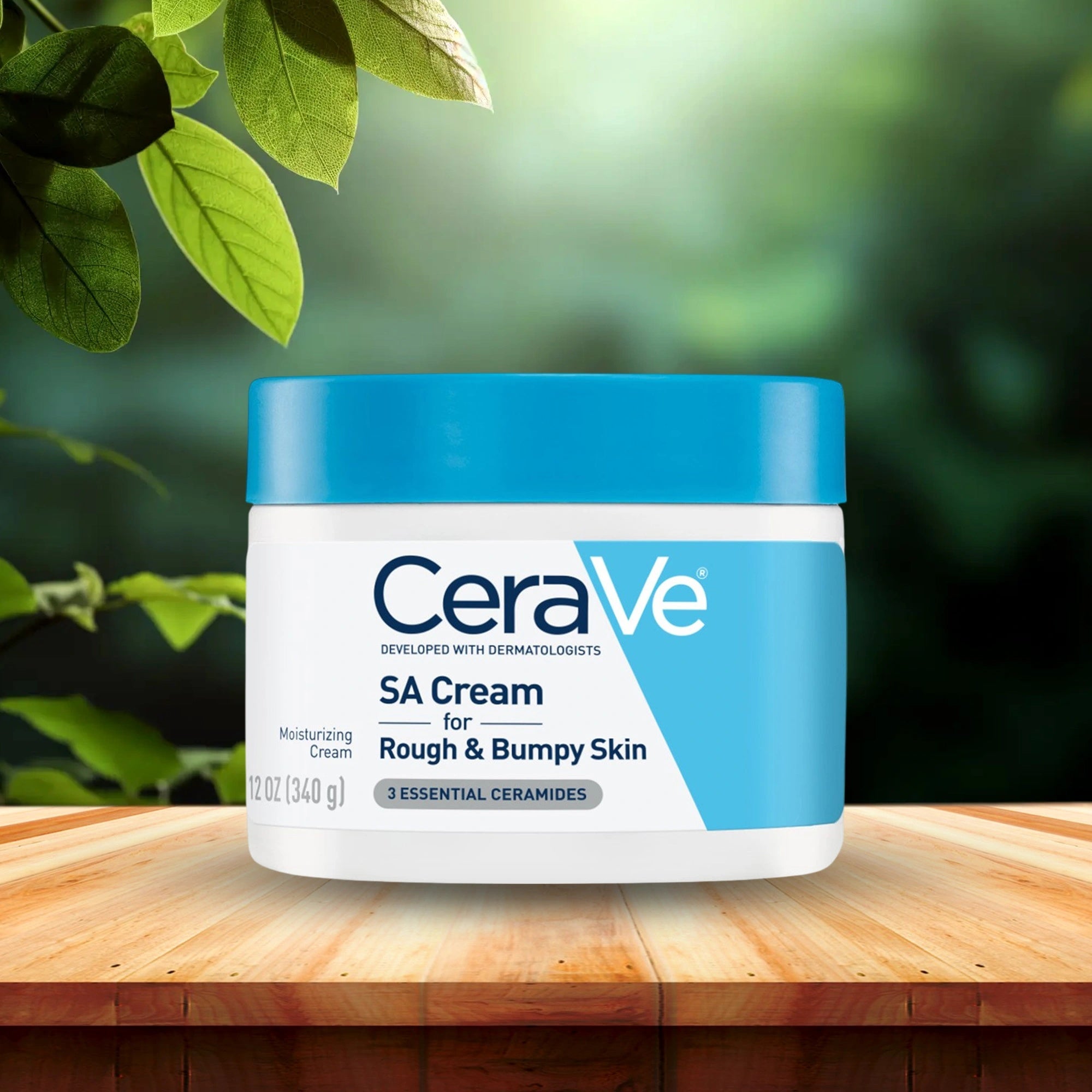 CeraVe SA Cream For Rough and Bumpy Skin – Salicylic Acid Exfoliating Keratosis Pilaris Body Moisturizer 340g