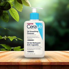 CeraVe SA Smoothing Cleanser For Dry Rough Bumpy Skin – Fragrance Free Salicylic Acid Exfoliating Face Wash 236mL