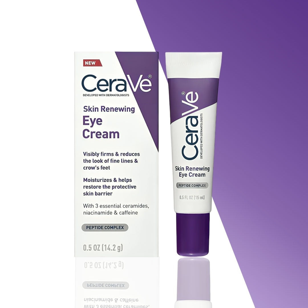 CeraVe Skin Renewing Eye Cream – Anti Aging Peptide Complex Wrinkle and Crows Feet Treatment 15mL