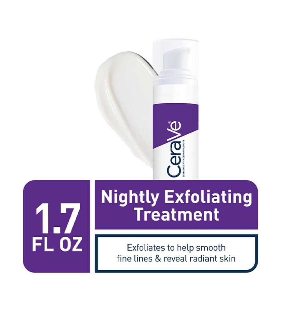 CeraVe Skin Renewing Nightly Exfoliating Treatment – Glycolic Lactic Acid Blend Skin Smoothing Facial Serum 50mL