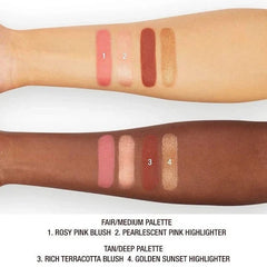 Charlotte Tilbury Hollywood Blush & Glow Palette - Radiant Powder Highlighter and Blusher Duo Fair Medium