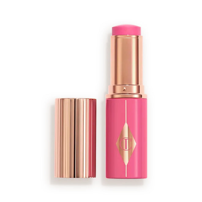 Charlotte Tilbury Unreal Blush Healthy Glow Stick – Hydrating Luminous Lip and Cheek Cream Makeup 9g