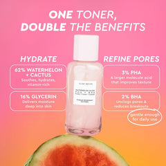 Glow Recipe Watermelon Glow PHA + BHA Pore-Tight Toner – Exfoliating Hydrating Pore Minimizing Facial Skin Care 40mL