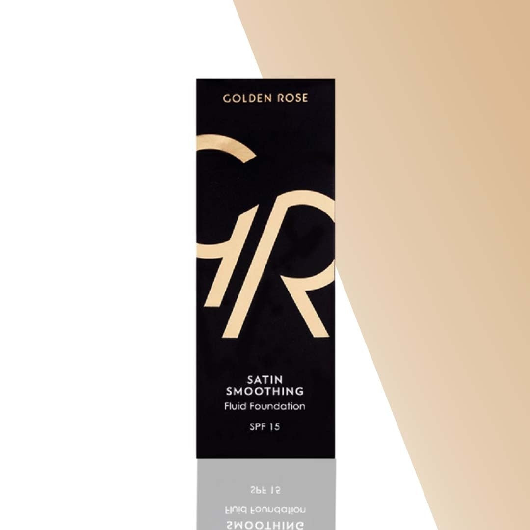 Golden Rose Satin Smoothing Foundation SPF 15 - Flawless Semi Matte Liquid Base 34mL