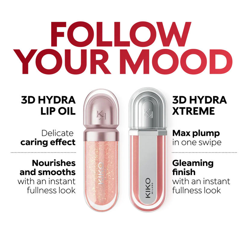 KIKO Milano 3D Hydra Extreme Lipgloss - Softening High Shine Plumping Effect Lip Gloss 6.5mL | 02 Irish Coffee