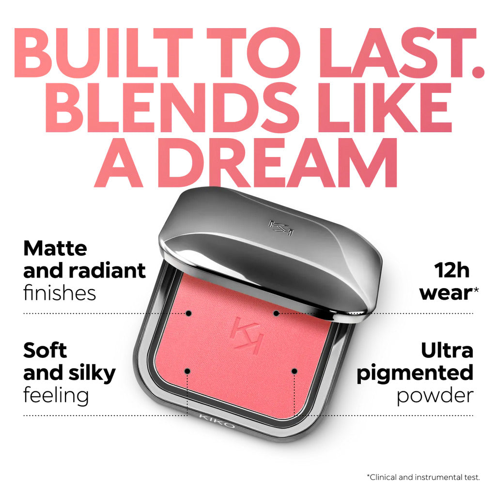 KIKO Milano Unlimited Blush – 12 Hour Long Lasting Velvet Buildable Matte Powder Blush 6g