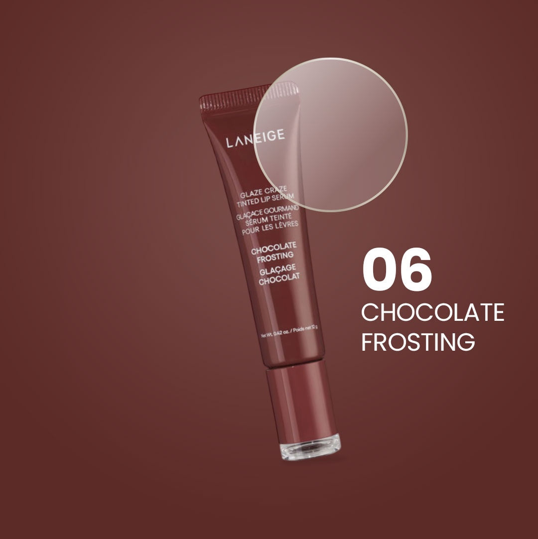 LANEIGE Glaze Craze Tinted Lip Serum - Hydrating Plumping Lip Gloss Tint 12g