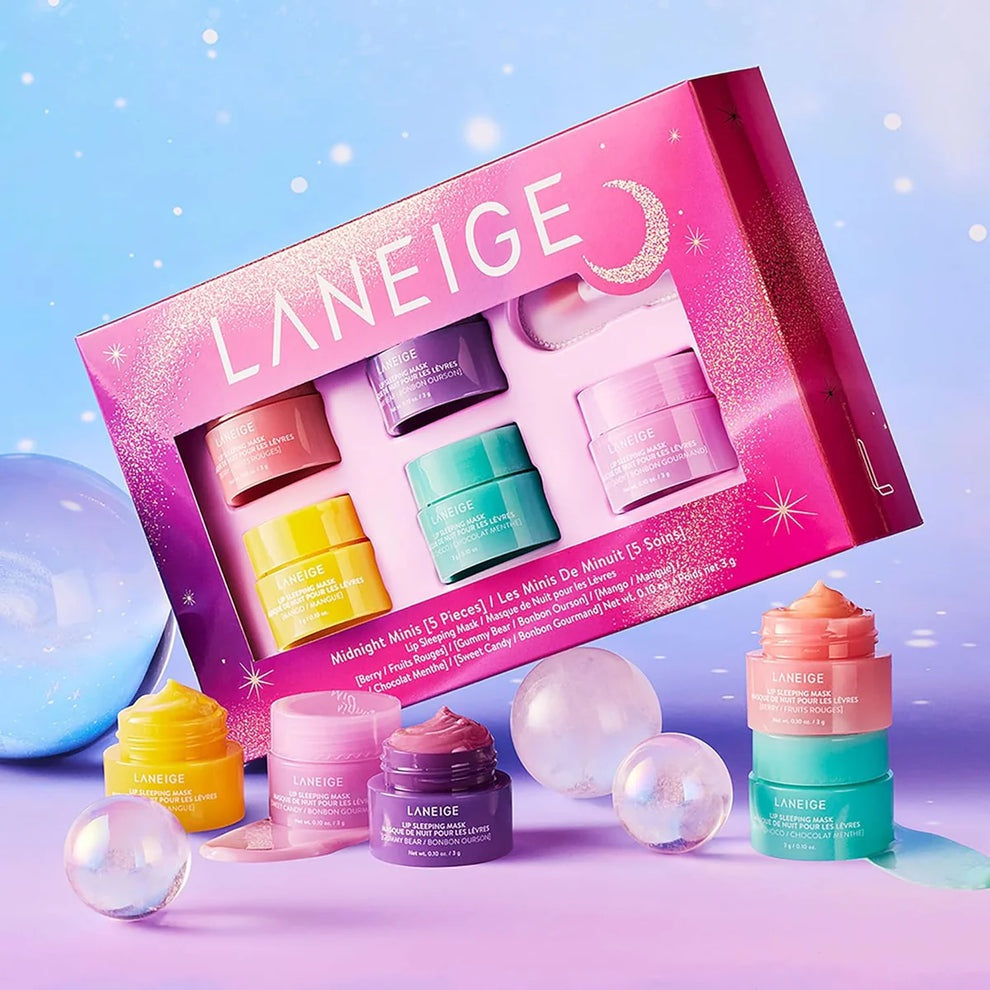 Laneige Lip Sleeping Mask Midnight Minis Set – Hydrating and Plumping Overnight Lip Balm Kit 15g