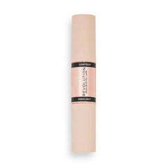 Makeup Revolution Fast Base Contour Stick Medium – Dual-Ended Cream Sculpting Highlight & Bronzer Stick 7.2g