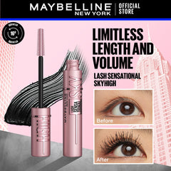 Maybelline New York Lash Sensational Sky High – Washable Volumizing Lengthening Black Mascara 7.2mL