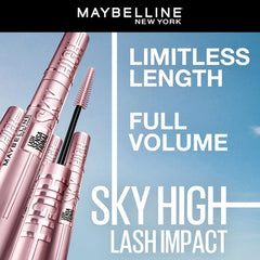 Maybelline New York Lash Sensational Sky High – Washable Volumizing Lengthening Black Mascara 7.2mL