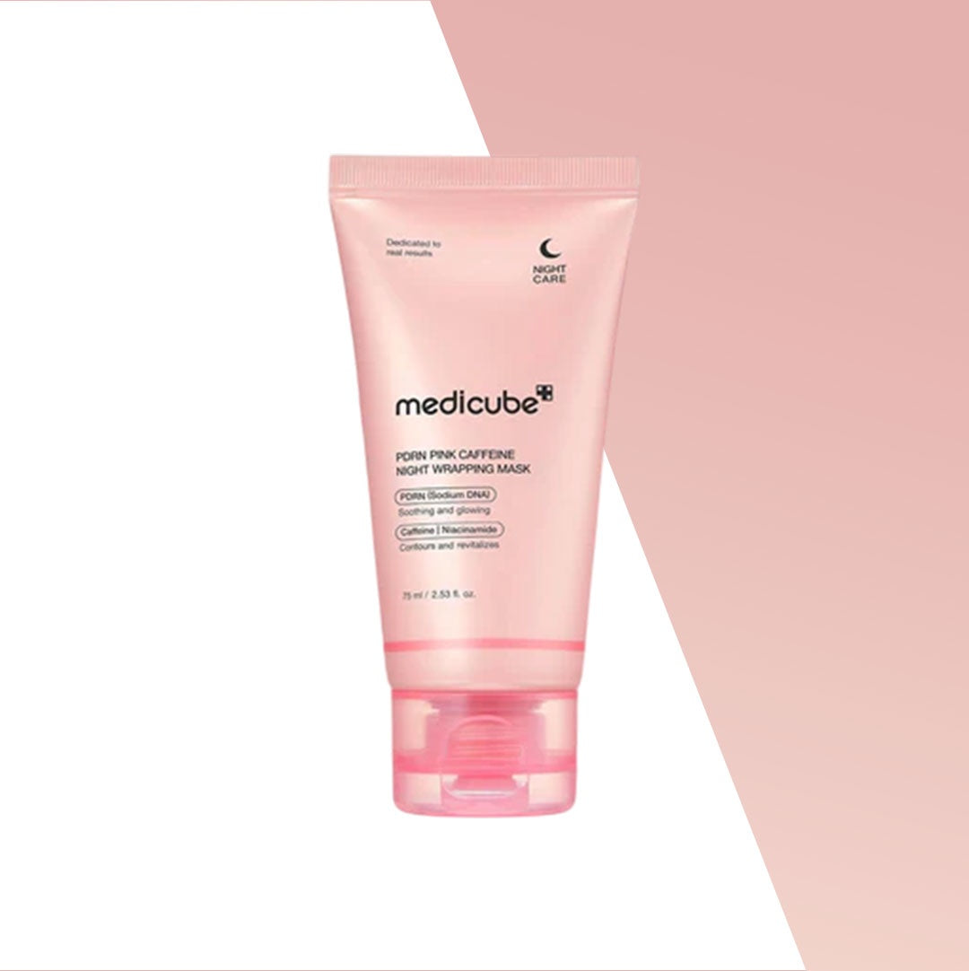 Medicube PDRN Pink Caffeine Night Wrapping Mask – Firming Contours and Glowing Overnight Face Mask 75mL