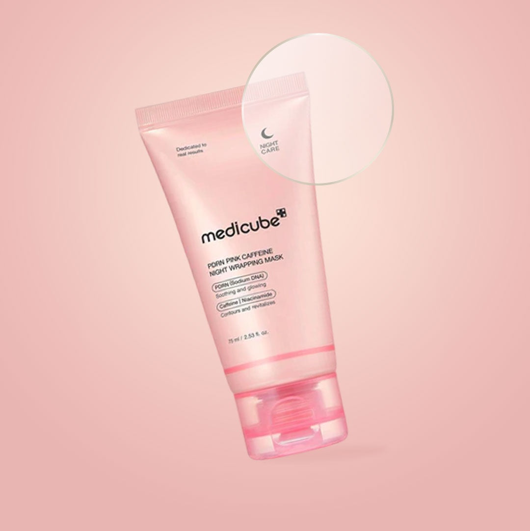Medicube PDRN Pink Caffeine Night Wrapping Mask – Firming Contours and Glowing Overnight Face Mask 75mL